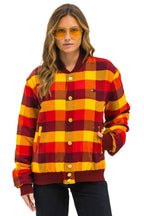 Retro PLAID UNISEX VARSITY JACKET - SURFY PLAID