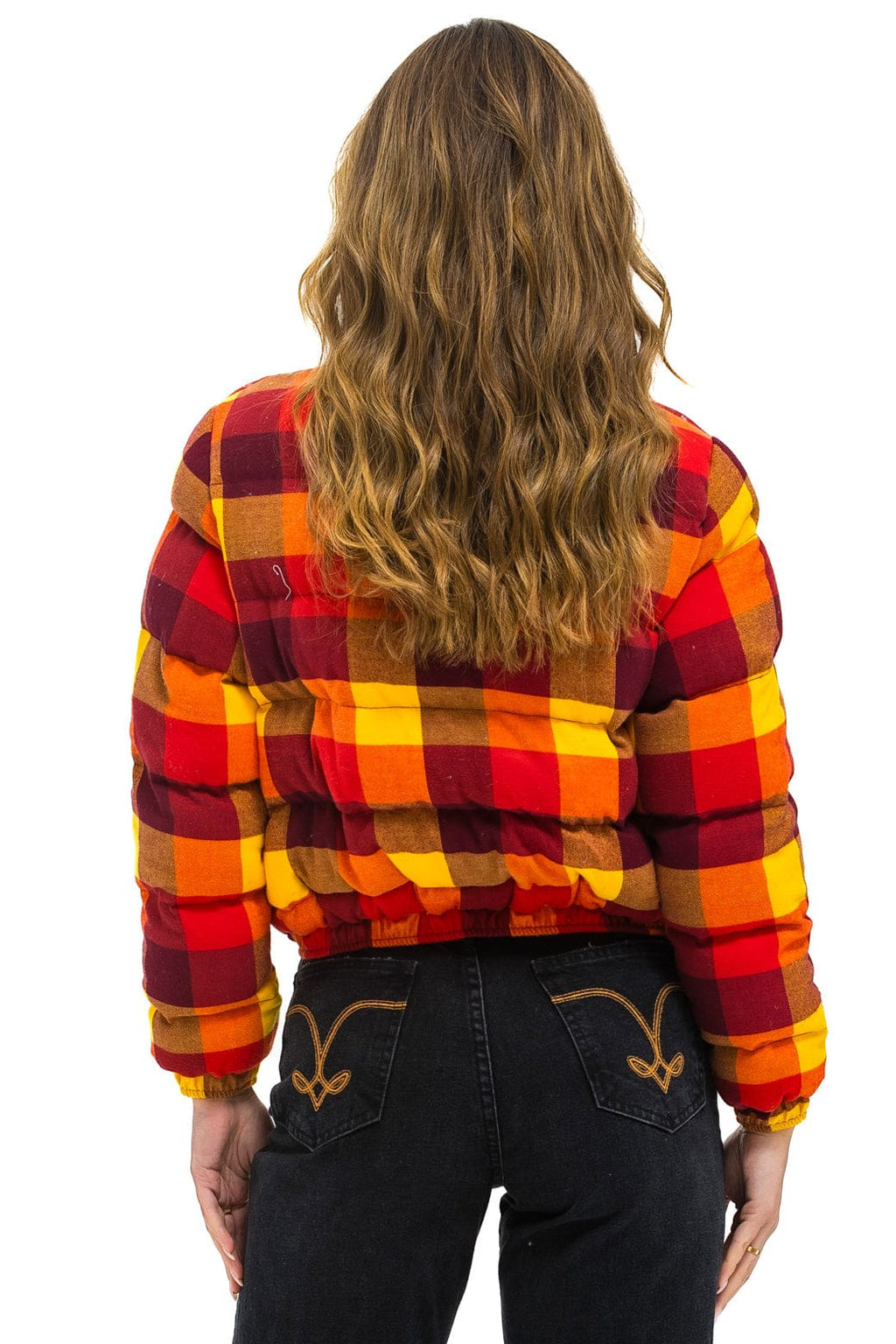 Retro APRES PLAID PUFFER JACKET - SURFY PLAID