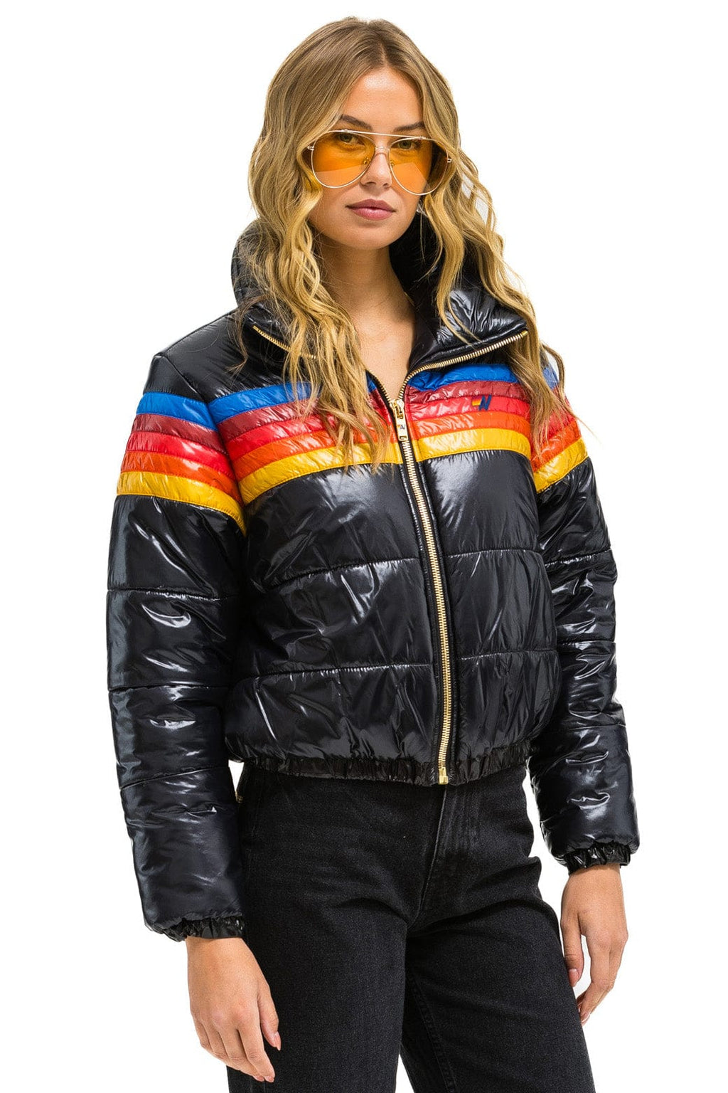 Retro 5 STRIPE APRES JACKET - GLOSSY BLACK