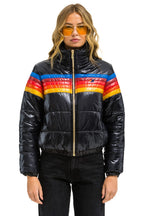 Retro 5 STRIPE APRES JACKET - GLOSSY BLACK