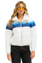 Retro 5 STRIPE APRES JACKET - GLOSSY WHITE BLUE STRIPES