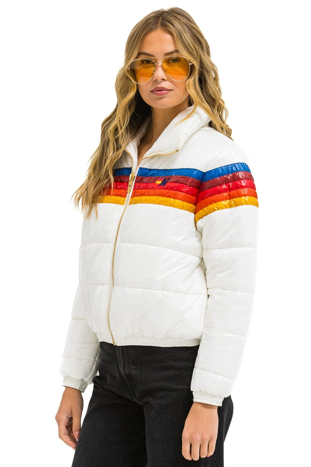 Retro 5 STRIPE APRES JACKET - GLOSSY WHITE