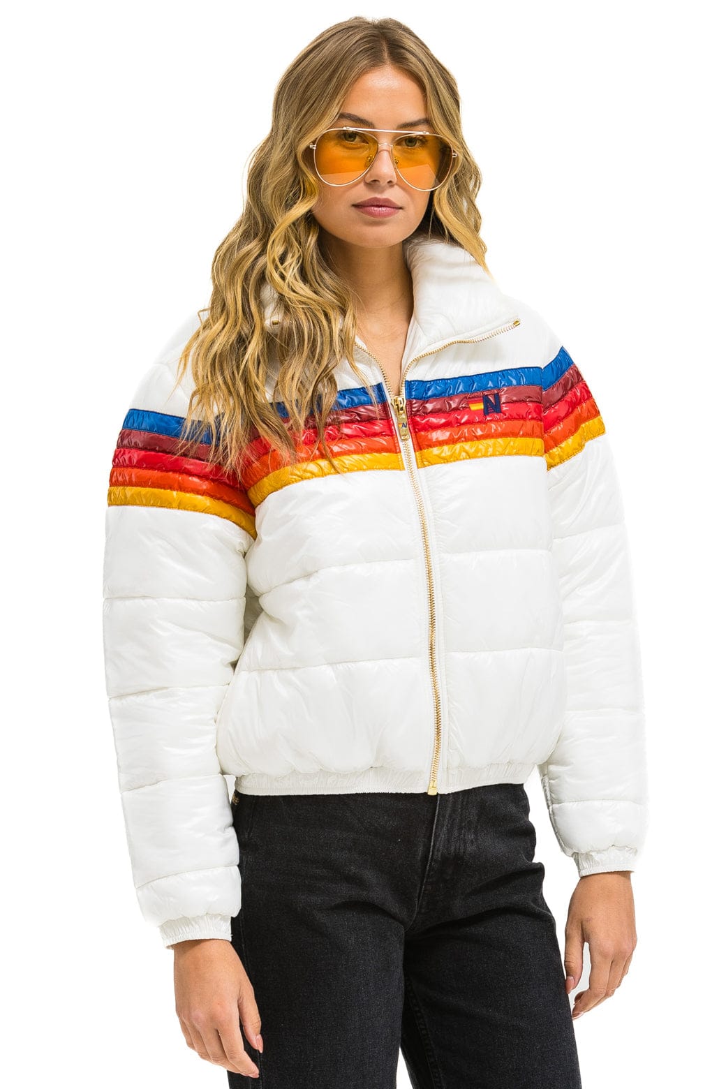 Retro 5 STRIPE APRES JACKET - GLOSSY WHITE