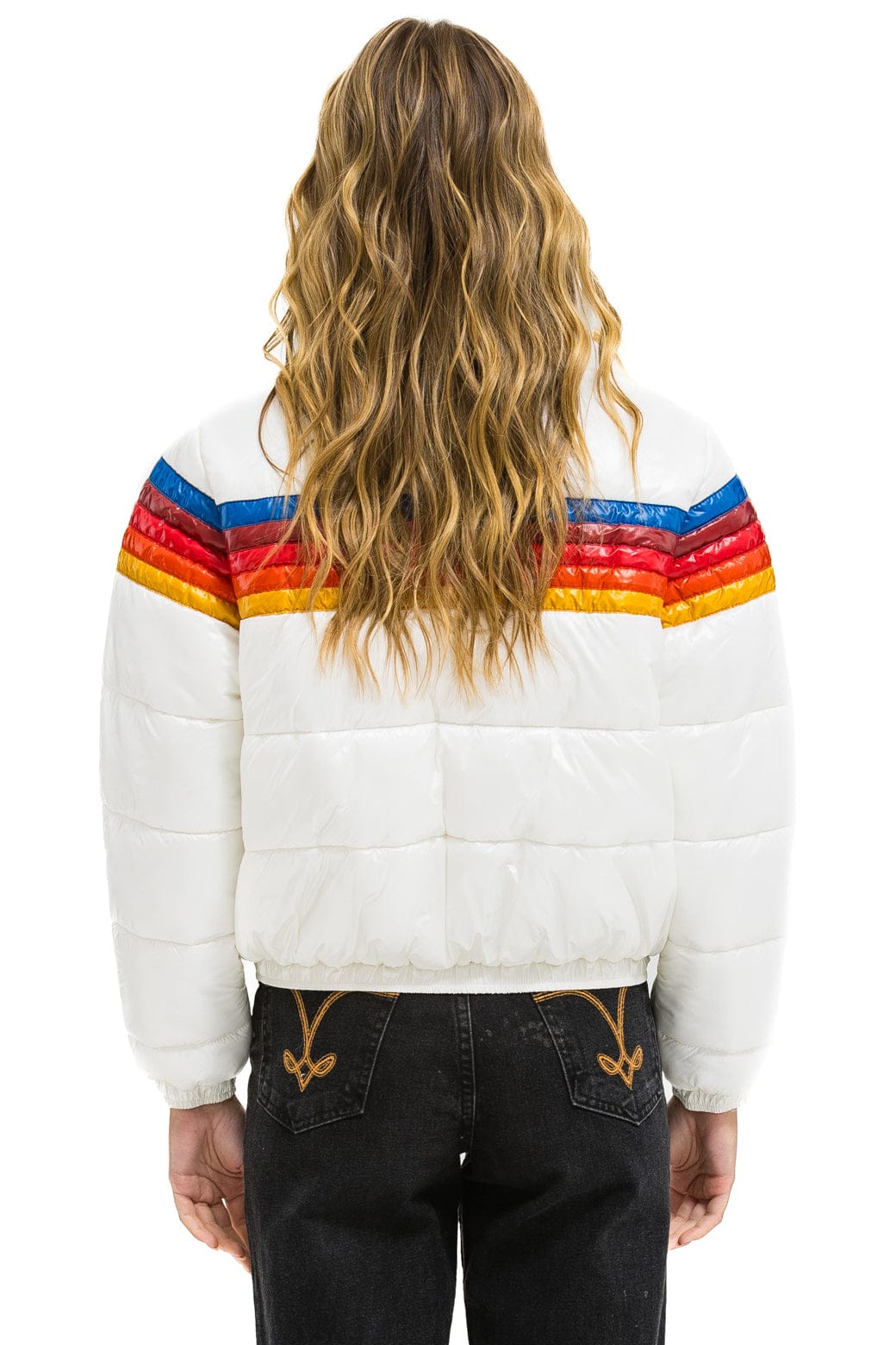 Retro 5 STRIPE APRES JACKET - GLOSSY WHITE