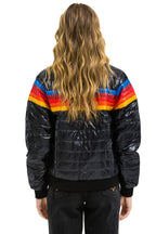 Retro 5 STRIPE JACKET - GLOSSY BLACK