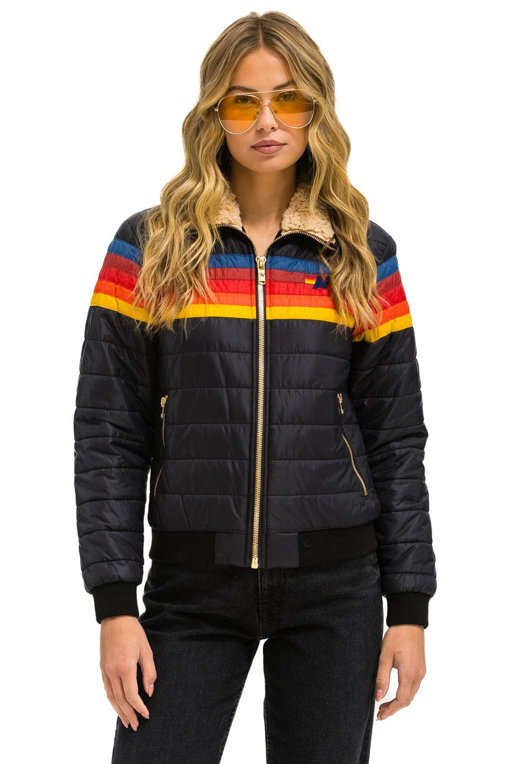 Retro 5 STRIPE JACKET - BLACK