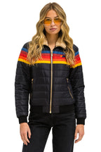 Retro 5 STRIPE JACKET - BLACK