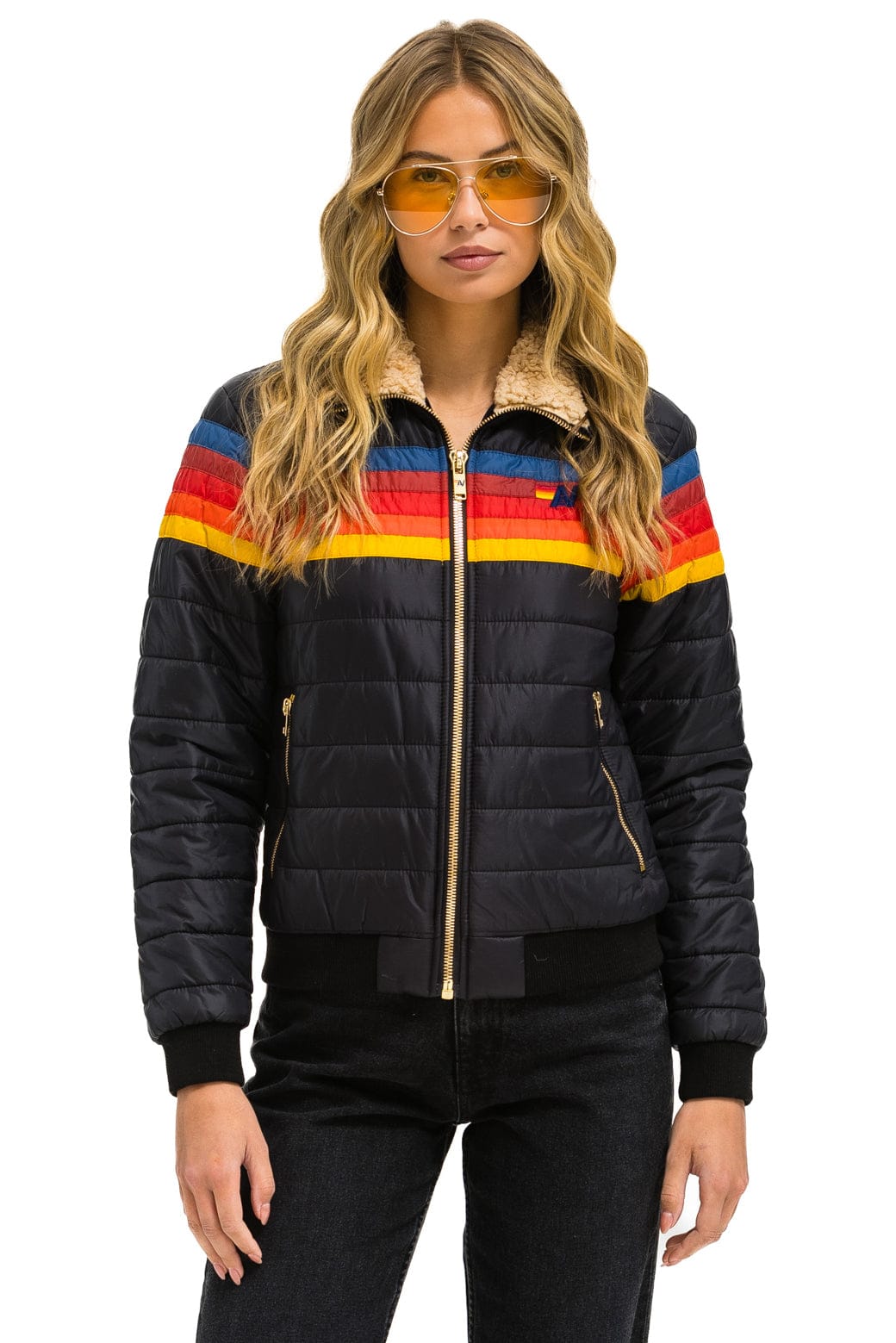 Retro 5 STRIPE JACKET - BLACK