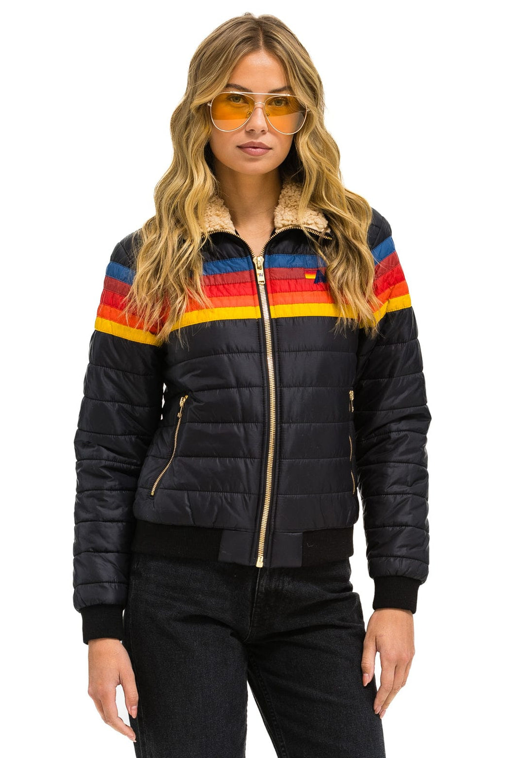 Retro 5 STRIPE JACKET - BLACK