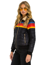 Retro 5 STRIPE JACKET - BLACK