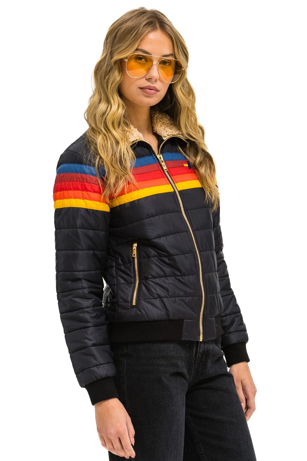 Retro 5 STRIPE JACKET - BLACK