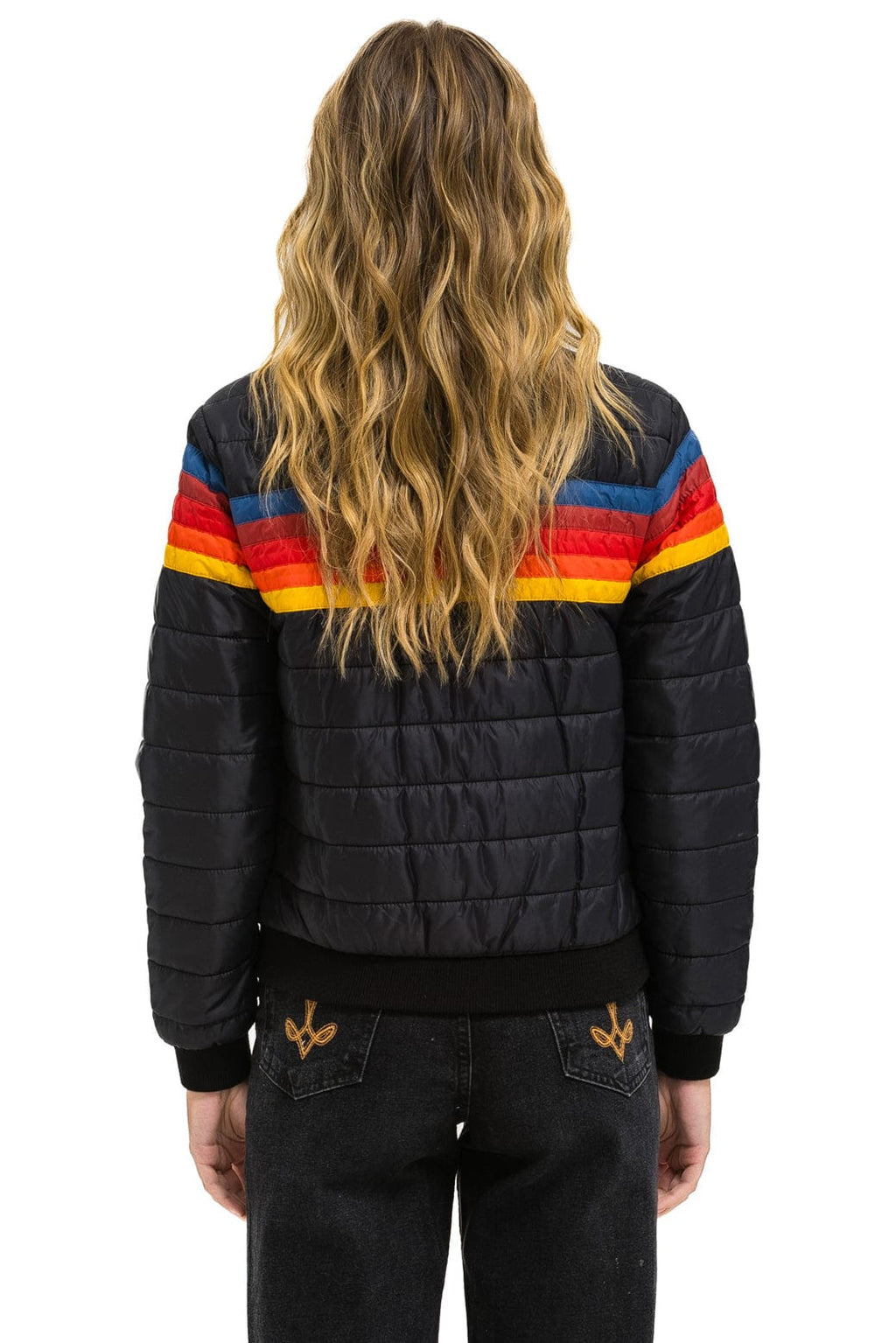 Retro 5 STRIPE JACKET - BLACK