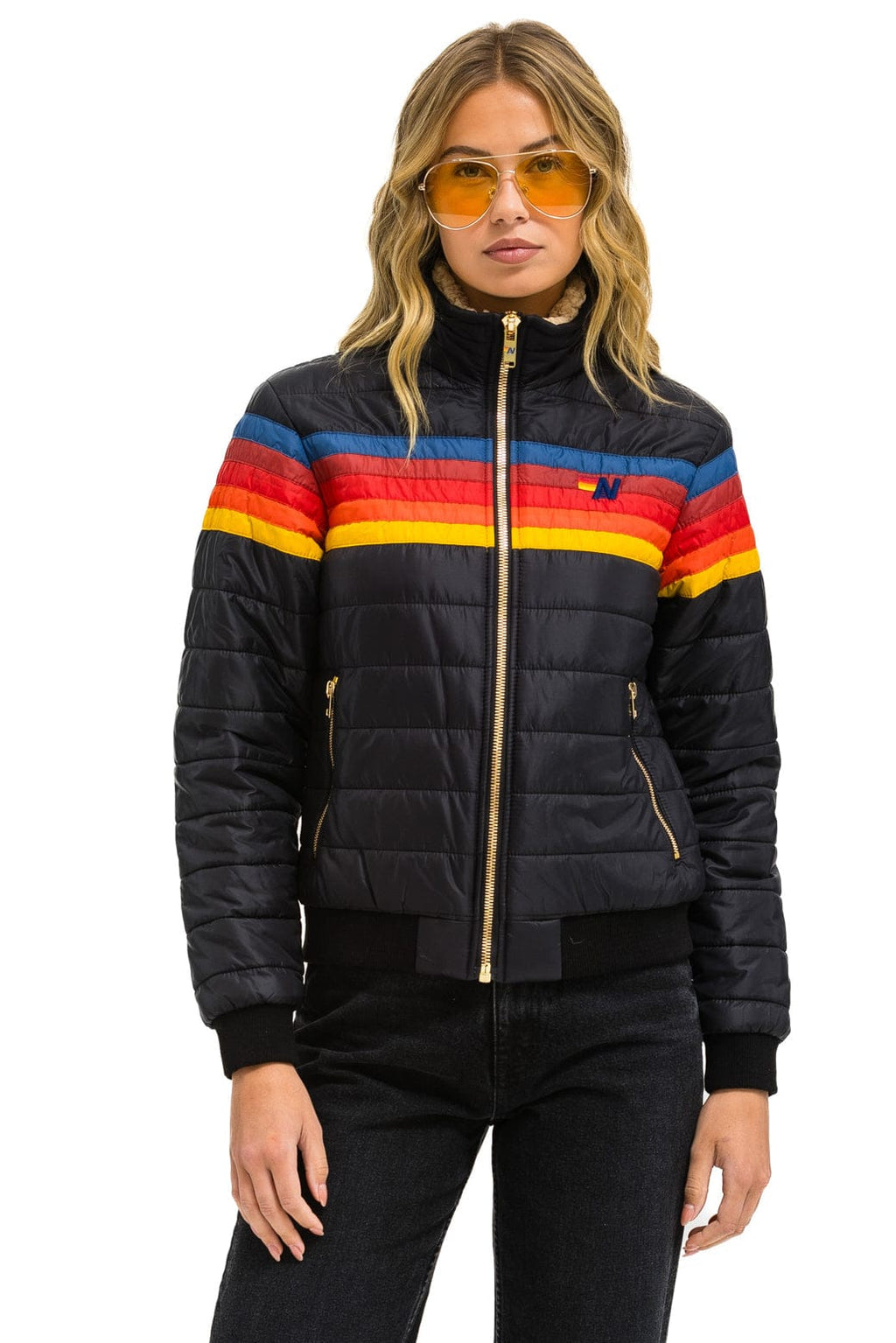 Retro 5 STRIPE JACKET - BLACK