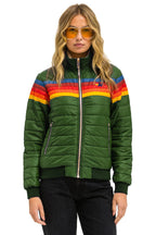Retro 5 STRIPE JACKET - GARDEN GREEN