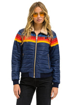 Retro 5 STRIPE JACKET - NAVY