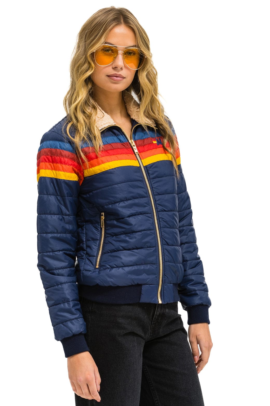 Retro 5 STRIPE JACKET - NAVY