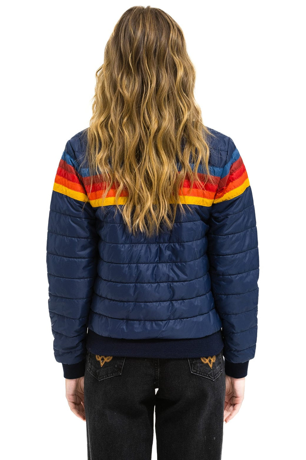 Retro 5 STRIPE JACKET - NAVY