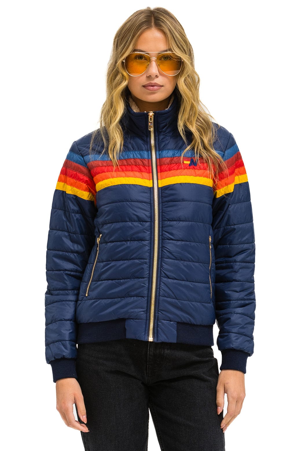 Retro 5 STRIPE JACKET - NAVY