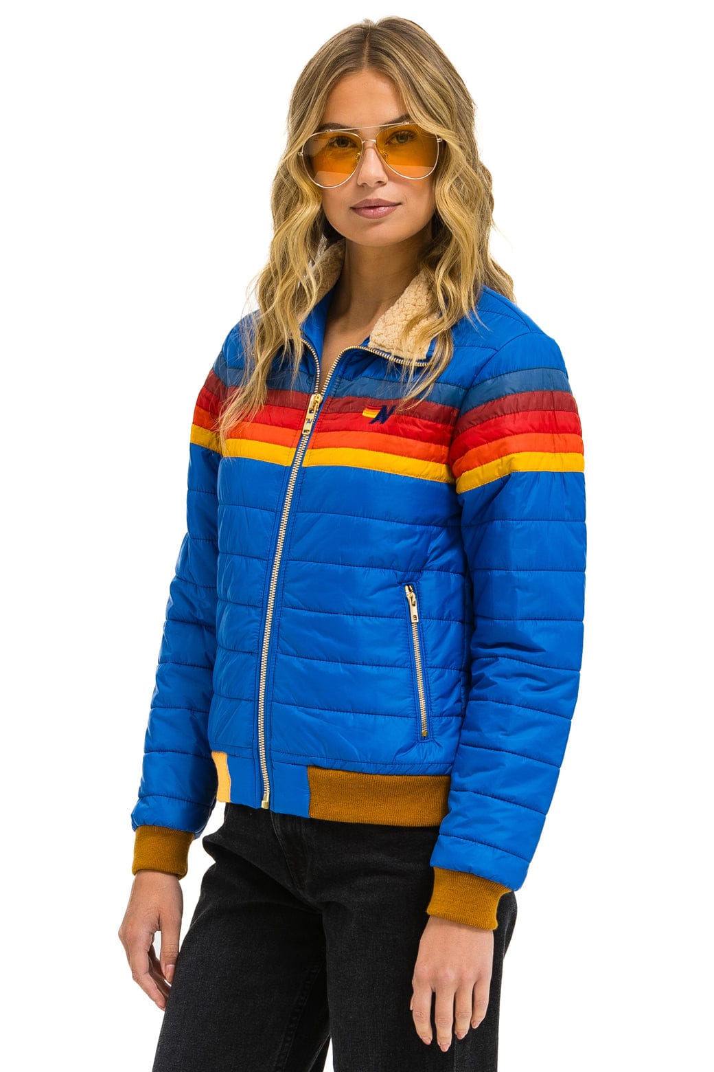Retro 5 STRIPE JACKET - SNORKEL BLUE