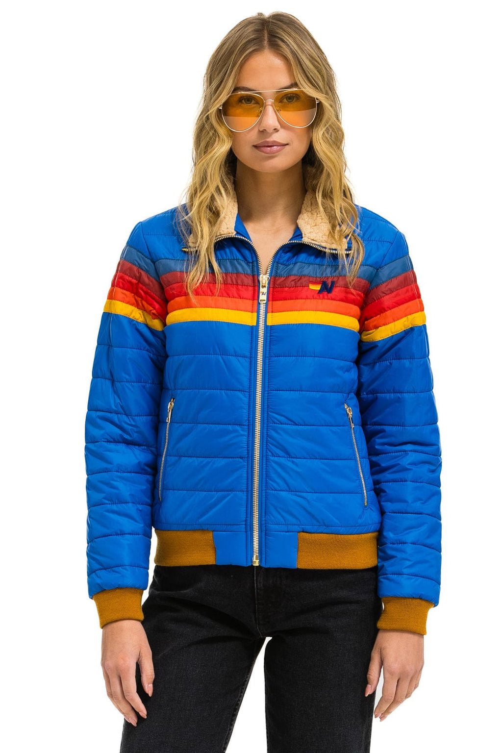Retro 5 STRIPE JACKET - SNORKEL BLUE