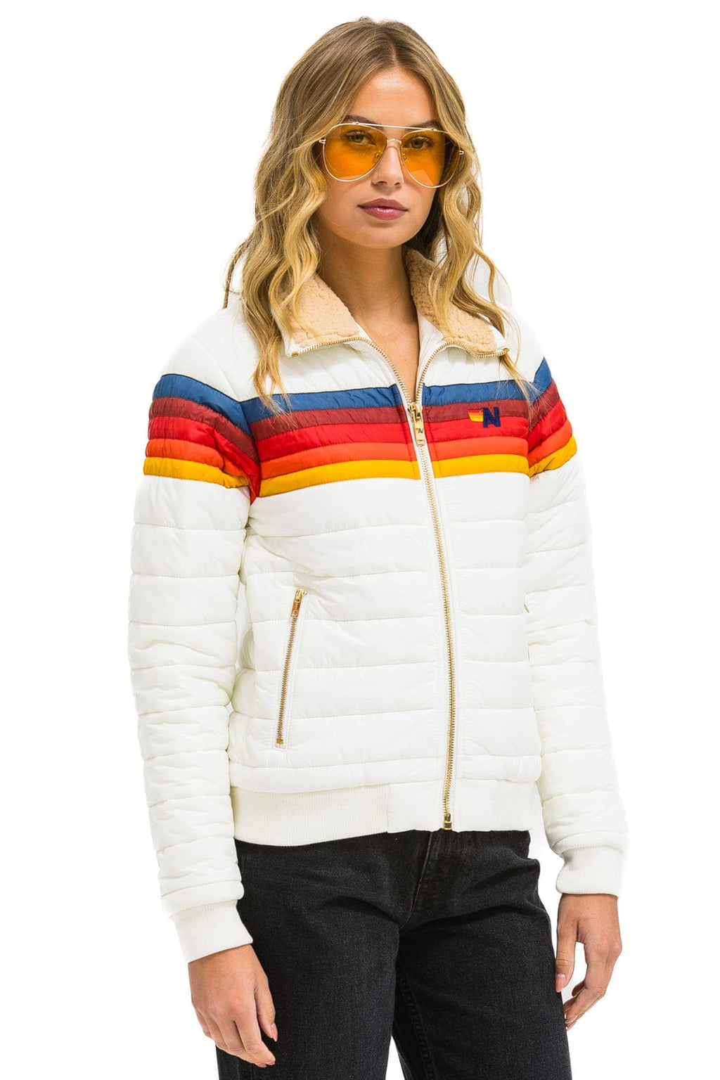Retro 5 STRIPE JACKET - WHITE