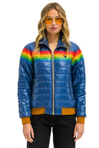 Retro 6 STRIPE JACKET - GLOSSY DEEP BLUE