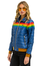 Retro 6 STRIPE JACKET - GLOSSY DEEP BLUE
