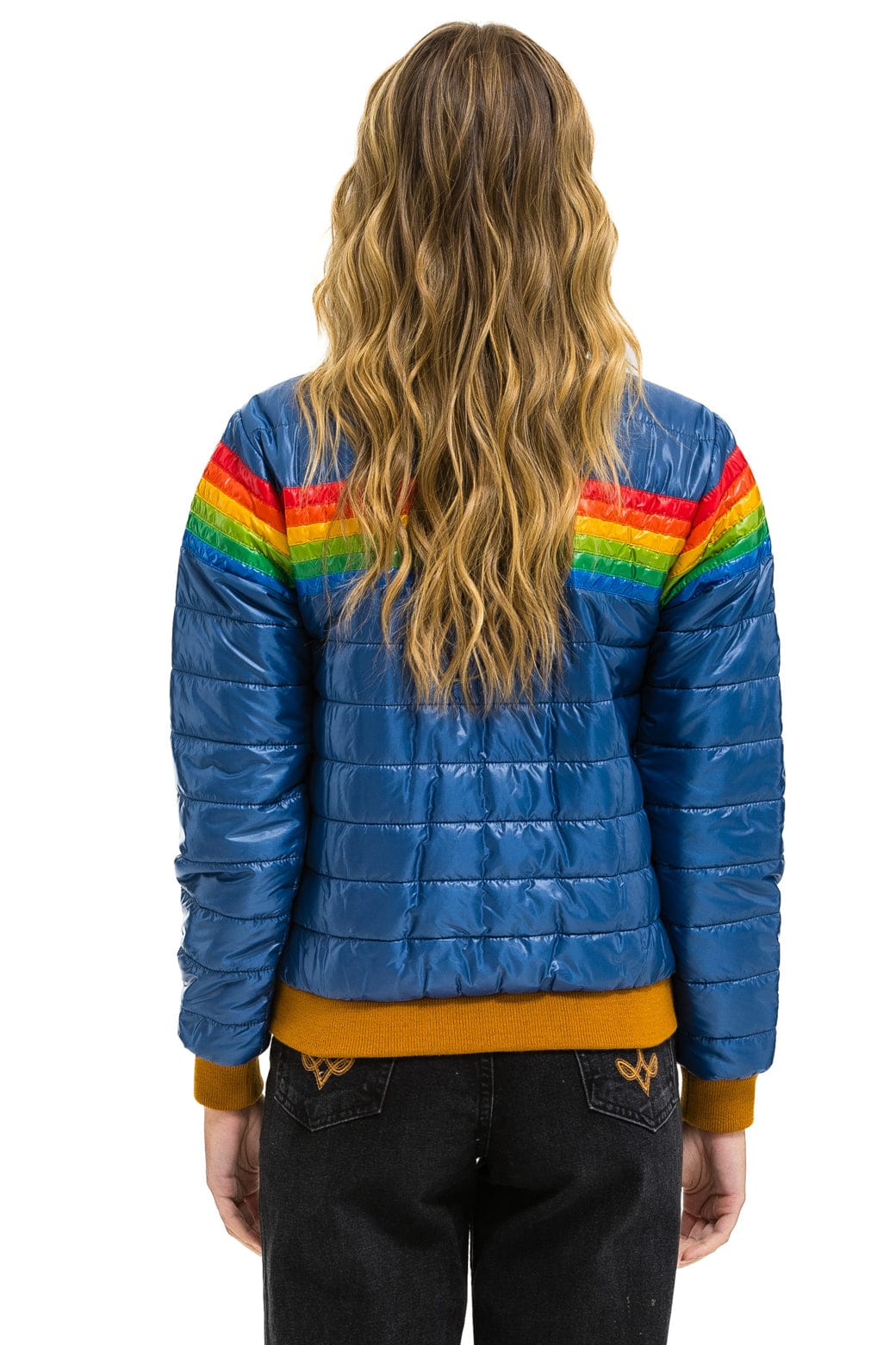 Retro 6 STRIPE JACKET - GLOSSY DEEP BLUE