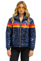 Retro 5 STRIPE TREKKER JACKET - GLOSSY NAVY