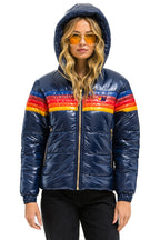 Retro 5 STRIPE TREKKER JACKET - GLOSSY NAVY