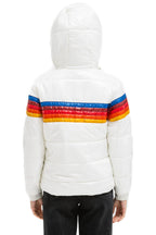 Retro 5 STRIPE TREKKER JACKET - GLOSSY WHITE