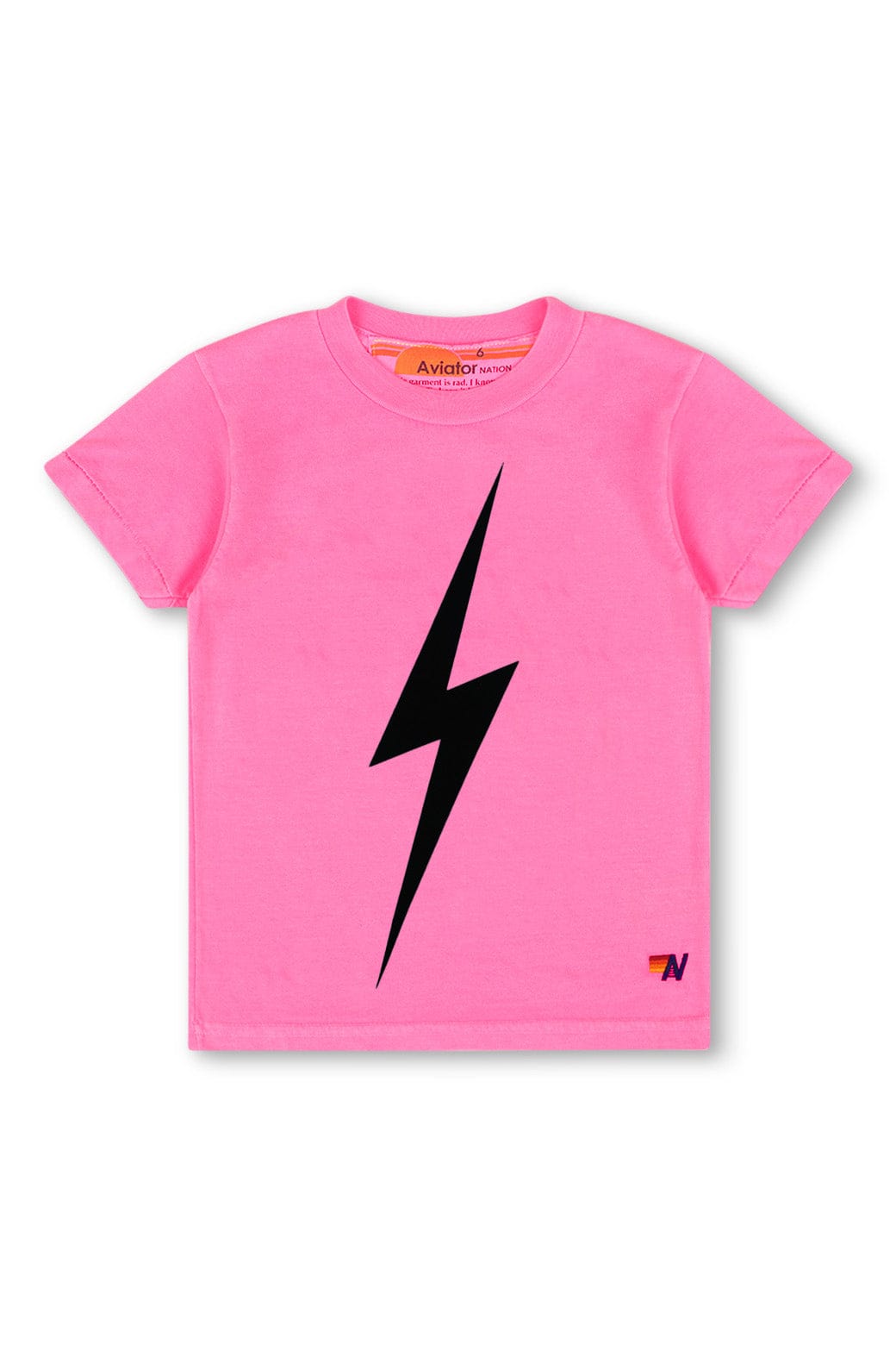 Retro KIDS BOLT TEE - NEON PINK