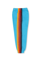 Retro KIDS 5 STRIPE SWEATPANTS - NEON BLUE