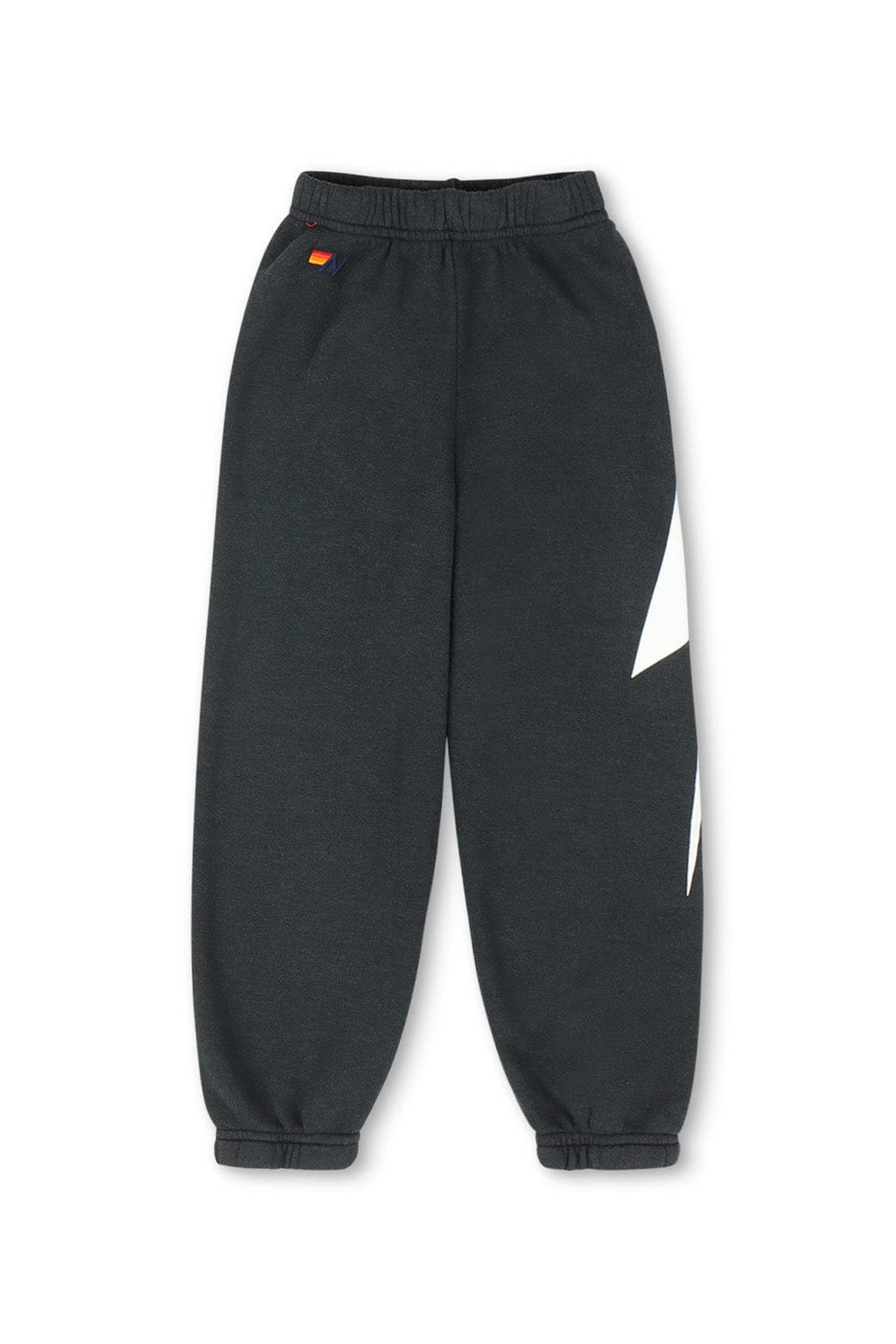 Retro KIDS BOLT PRINT SWEATPANTS - CHARCOAL WHITE