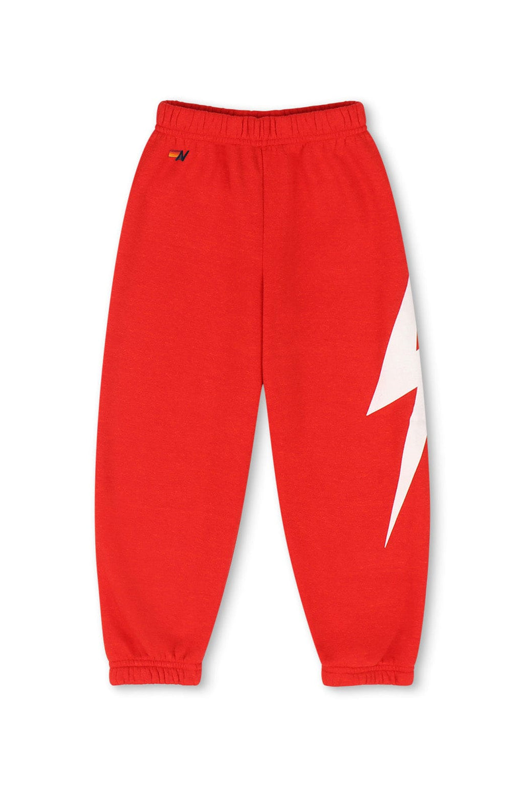 Retro KIDS BOLT PRINT SWEATPANTS - RED WHITE