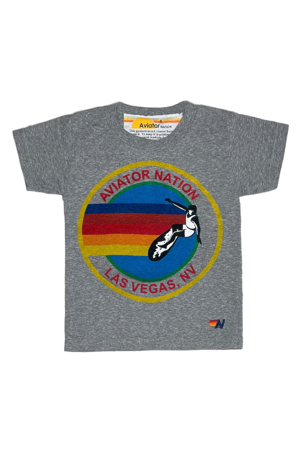 Retro KIDS AVIATOR NATION LAS VEGAS TEE - HEATHER GREY