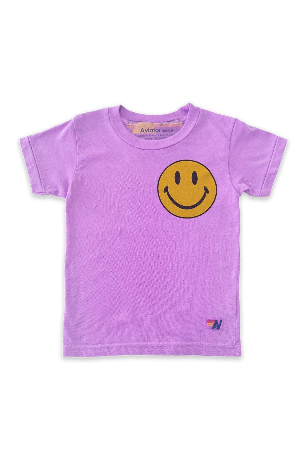 Retro KIDS SMILEY 2 TEE - NEON PURPLE