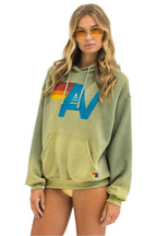 Retro VINTAGE LOGO RELAXED PULLOVER HOODIE - FADED ARMY