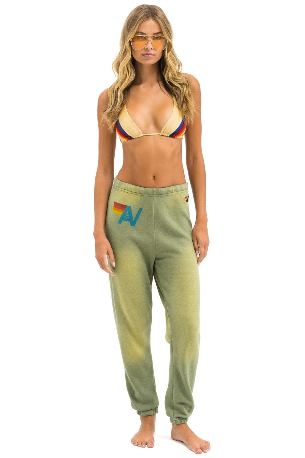 Retro VINTAGE LOGO SWEATPANTS - FADED ARMY