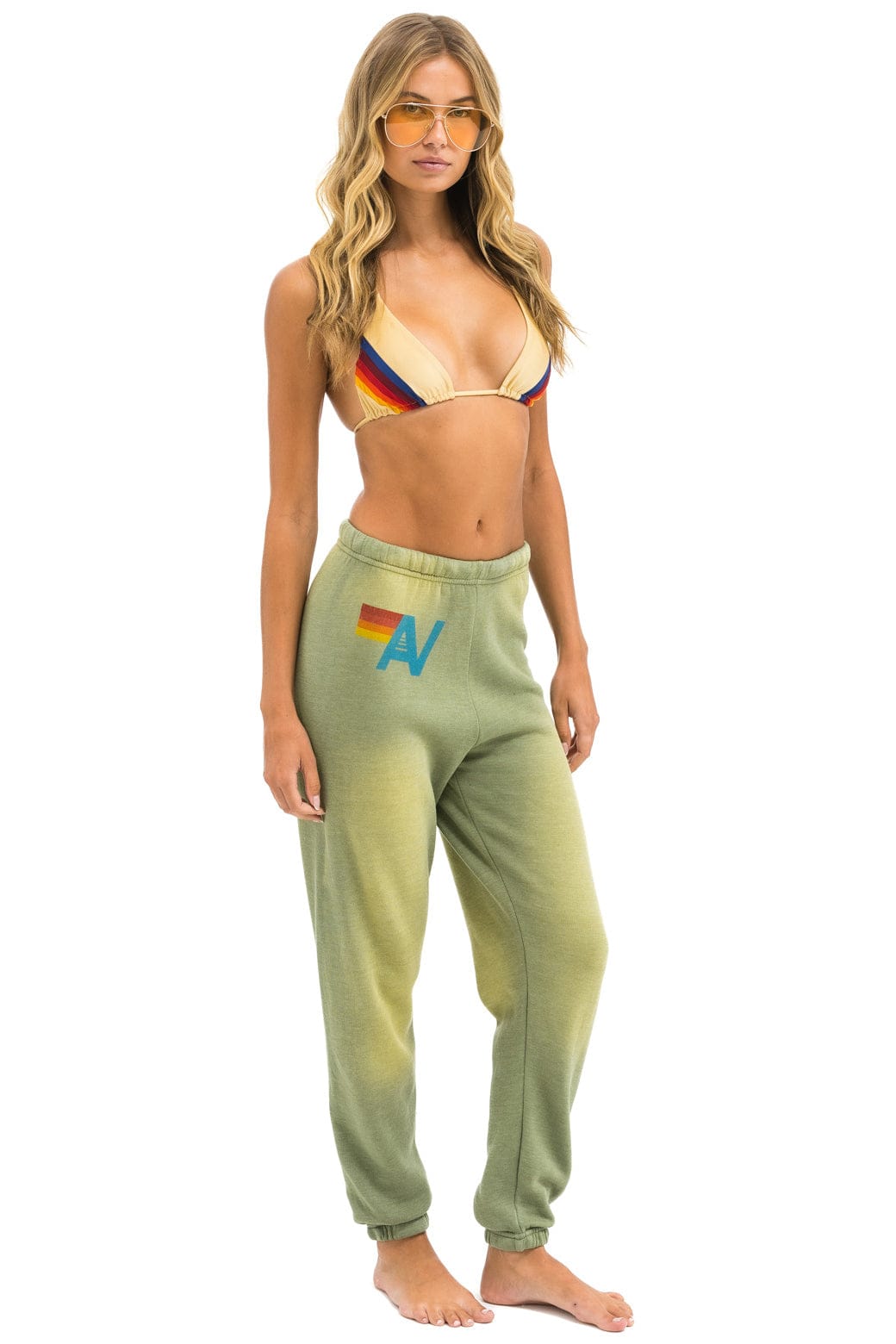 Retro VINTAGE LOGO SWEATPANTS - FADED ARMY