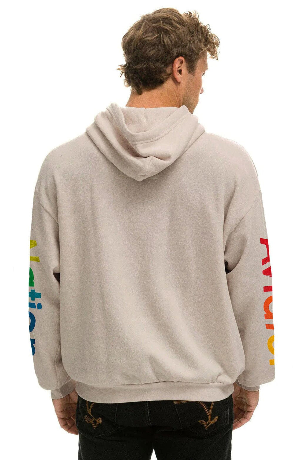 Retro AVIATOR NATION LAS VEGAS RELAXED PULLOVER HOODIE - SAND