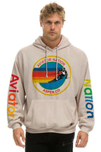 Retro AVIATOR NATION ASPEN RELAXED PULLOVER HOODIE - SAND