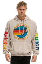 Retro AVIATOR NATION LAS VEGAS RELAXED PULLOVER HOODIE - SAND