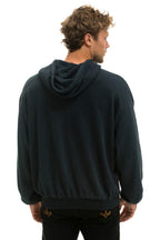 Retro BOLT HEART PULLOVER RELAXED HOODIE - CHARCOAL