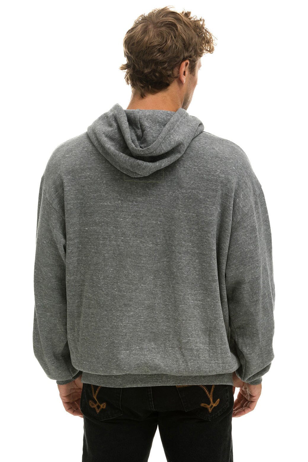 Retro BOLT HEART PULLOVER RELAXED HOODIE - HEATHER
