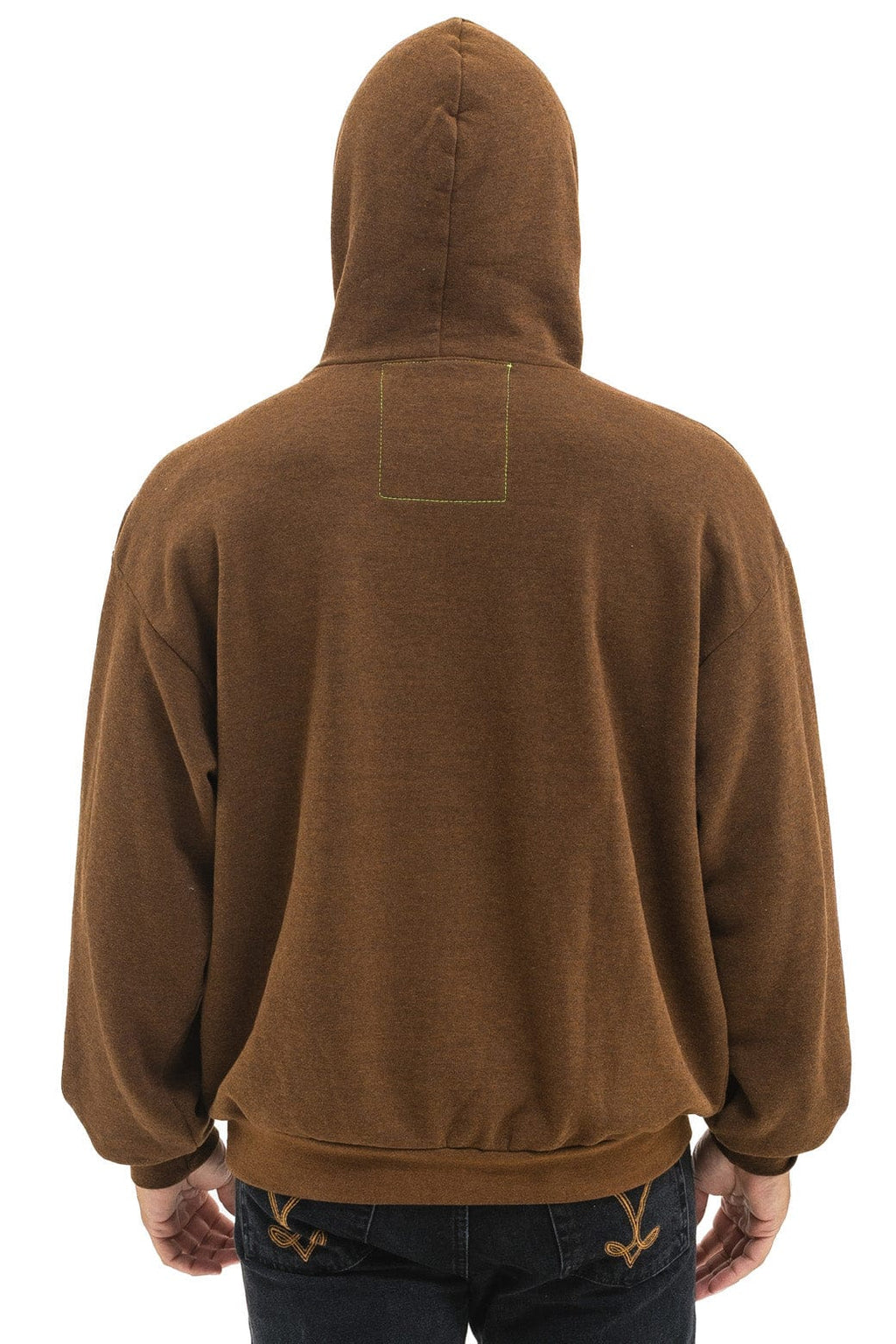 Retro LOGO PULLOVER RELAXED HOODIE - CHOCOLATE