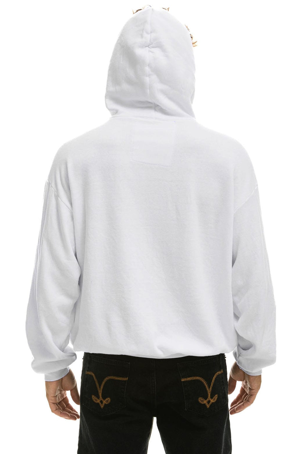 Retro LOGO PULLOVER RELAXED HOODIE - DOVE
