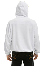 Retro LOGO PULLOVER RELAXED HOODIE - DOVE