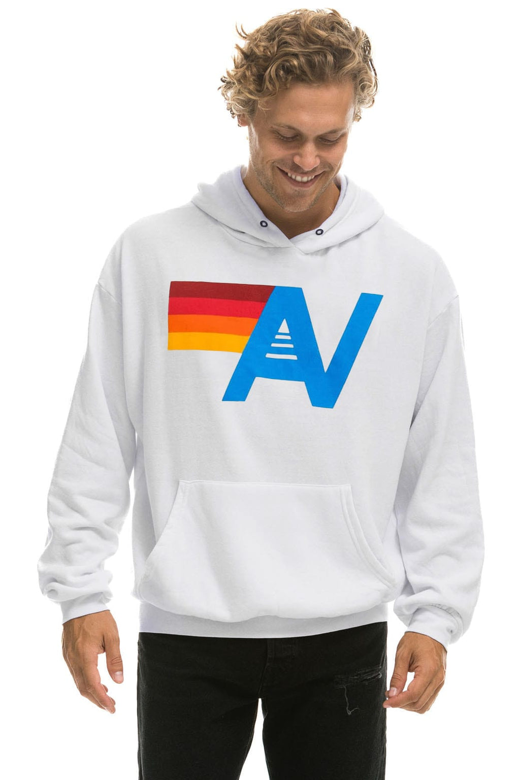 Retro LOGO PULLOVER RELAXED HOODIE - DOVE