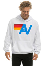Retro LOGO PULLOVER RELAXED HOODIE - DOVE
